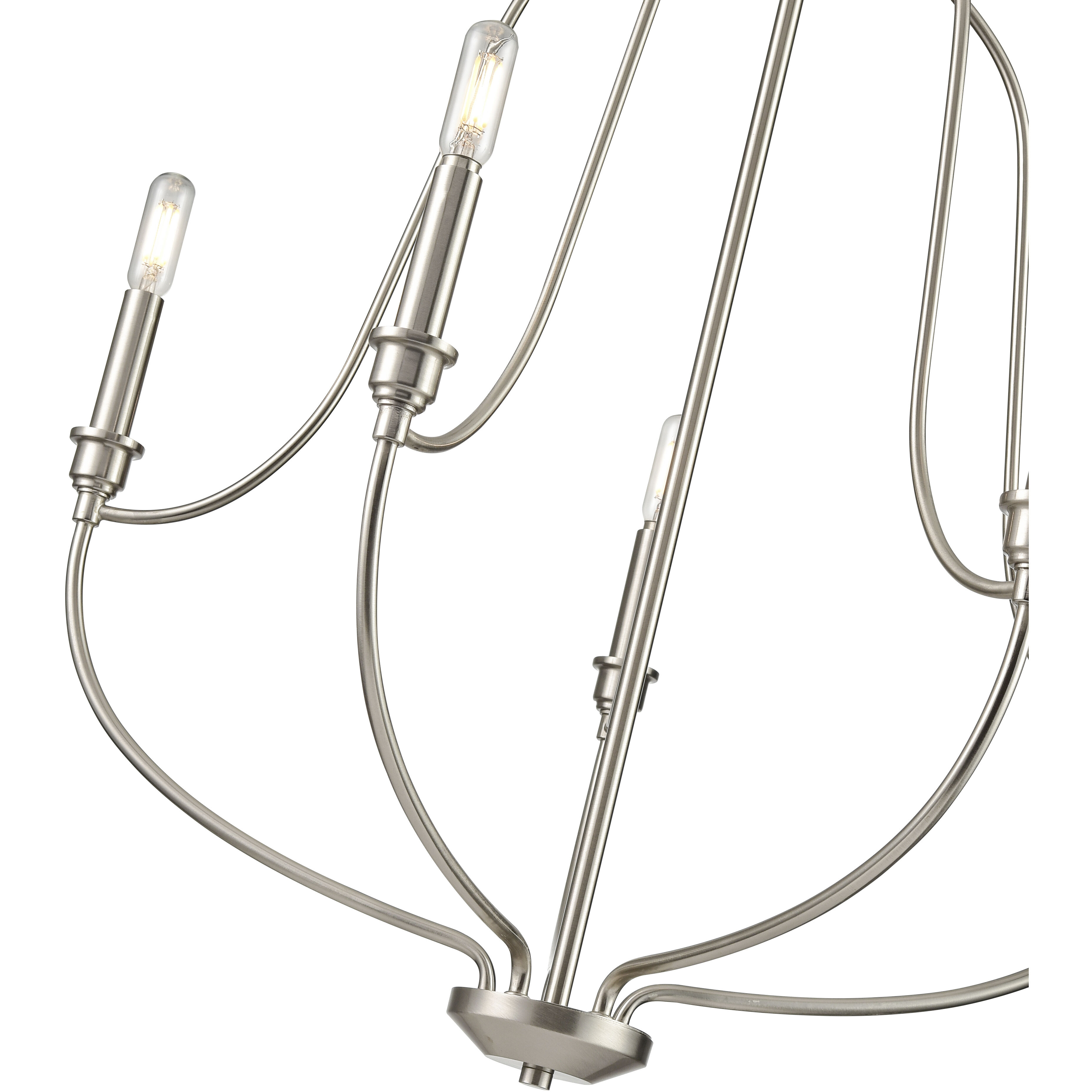 Senoia 5 Light 25 inch Brushed Nickel Chandelier Ceiling Light